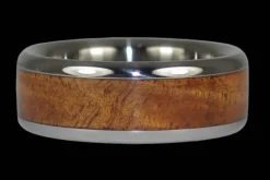 African Blackwood And Koa Hawaii Titanium Ring
