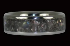 Black Pearl Titanium Ring