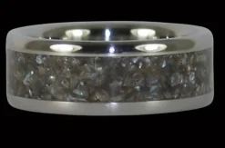 Black Pearl Titanium Ring