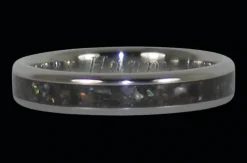 Black Pearl Titanium Ring