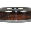 Dark Tiger Koa Wood Hawaii Titanium Ring
