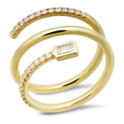Diamond Spiral Ring