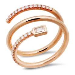 Diamond Spiral Ring