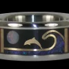 Dolphin Ring With Opal And Koa Wood
