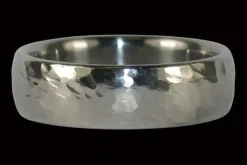Hammered Titanium Ring Band