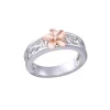 14K 8Mm "Hang 5" Plumeria Ring With 0.02 Carats Diamond