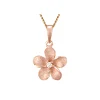 14K 11Mm Plumeria Diamond Pendant