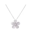 14K 15Mm Plumeria Slide With 0.04 Carats Diamond