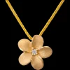 14K 11Mm Plumeria Slide With 0.02 Carat Diamond