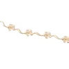 14K Plumeria Bracelet With 6 Diamonds