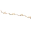 14K Plumeria Lei Bracelet With 6 Diamonds