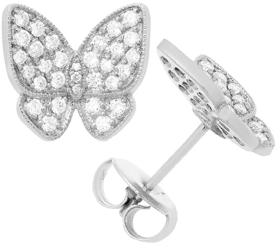 18K Rose Gold Earrings With 0.68 Ct Diamonds