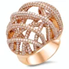 18K Rose Gold Ring With 5.13 Ct Diamonds