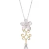 14K 2/Tone Chandelier Plumeria Pendant With Diamond