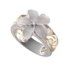 14K 2/Tone Chandelier Plumeria Ring