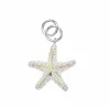 14K 2/Tone 16Mm Starfish Charm With 35 Diamonds