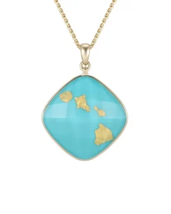 18K Treasure Island Large Hawaiian Island Pendant