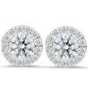 18K White Gold Stud Earrings With 0.42 Ct And 3.00 Ct Diamonds