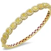 18K Yellow Gold Bangle With 1.24 Ct Diamonds And 11 Pc 4.61 Ct Yellow Diamonds
