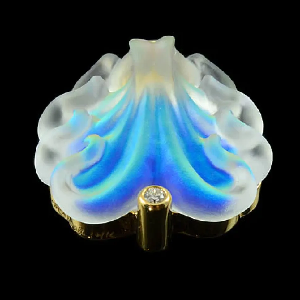 14K Yellow Gold Octopus Pendant With Diamond