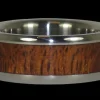 Kiawe Wood Hawaii Titanium Ring