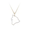 14Ky " Big Island" Pendant With 0.03Ct Diamond (For Kona)