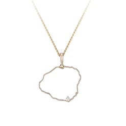 14Ky "Kauai" Pendant With .03Ct Diamond (For Poipu)