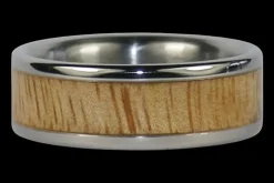 Mango Wood Titanium Ring Band