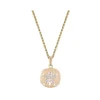 11Mm 14K Sand Dollar Pendant With 5 Diamonds