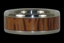 Palm Wood Titanium Ring