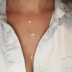 Pave Diamond Heart Necklace
