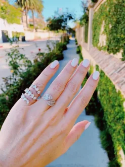 Pear Diamond Spiral Ring
