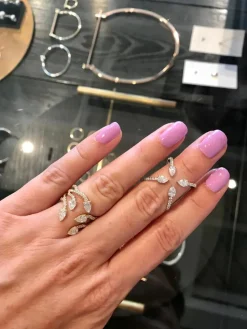 Pear Diamond X Ring