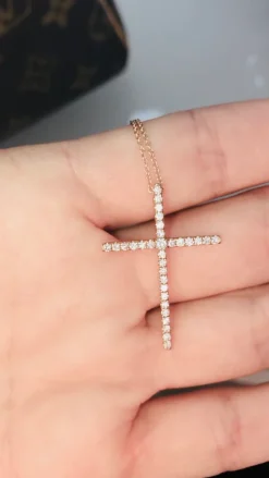 Signature Diamond Cross Necklace (Small)