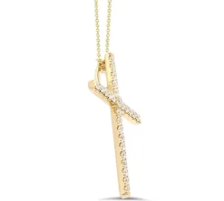 Signature Diamond Cross Necklace (Small)