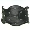 Sterling Silver Bezeled Cz Black Wave Mesh Bangle