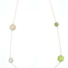Sterling Silver Rose-Toned Multi-Colored Murano Glass Necklace