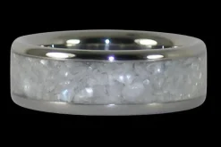 White Pearl Hawaii Titanium Ring